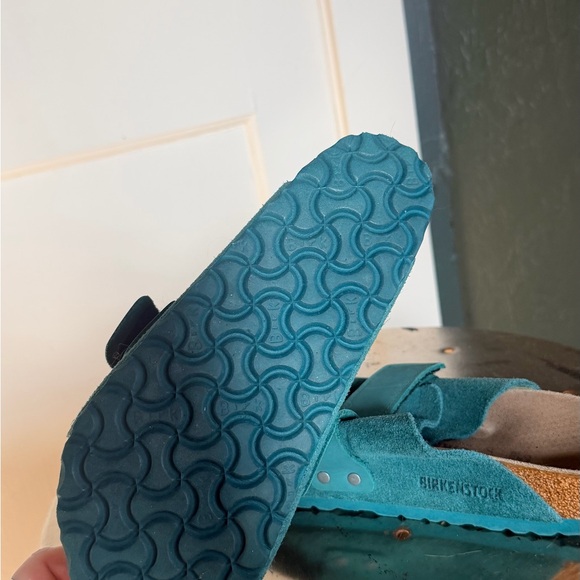 Birkenstock Kyoto Suede Strap Sandals - Teal - Picture 2 of 4